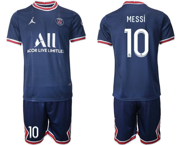 2021/22 Paris Saint-Germain Heim-Stadion-Trikot Messi #10 Fußball Trikots - Obrázok 2
