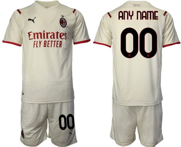 AC Mailand 2021/22 Herren Auswärts Trikot beige/rot günstig online kaufen - immagine 2