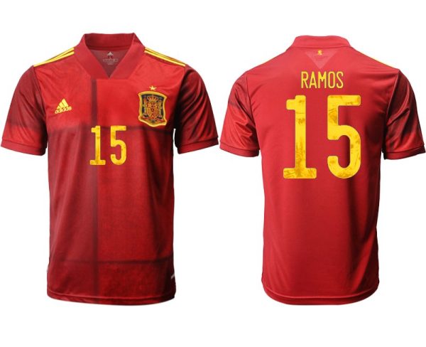 Fanartikelshop Spanien EM 2022 Heimtrikot rot mit Aufdruck RAMOS 15