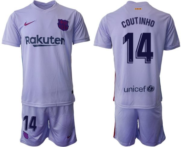 FC Barcelona Auswärtstrikot 2021/22 Herren mit Aufdruck Coutinho 14 – Bild 2