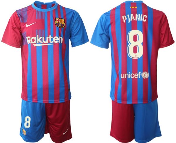 FC Barcelona Heimtrikot 2021/22 Herren Fußballtrikots blau mit Aufdruck Pjanic 8 - Obrázok 2