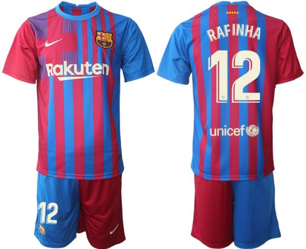 FC Barcelona Stadium Heimtrikot 2021/22 Herren Fußballtrikots mit Aufdruck RAFINHA 12 - Slika 2