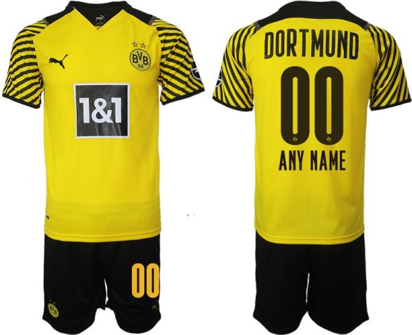 Gelbe Trikotsatz Borussia Dortmund 2022 Fußball-Trikots online kaufen Anpassbarer - Imagen 2