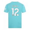 Herren Fußballtrikots Wolves 3rd trikot 2023-24 Kurzarm in hellblaue Matheus Cunha 12