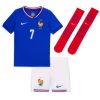 Kinder Frankreich Trikot EM 2024 Heimtrikot Trikotsatz Kit Matteo Guendouzi 7 - Obrázek 2