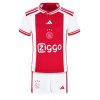 Kinder Heimtrikot AFC Ajax 2023-2024 rot weiß Fußballtrikots Set