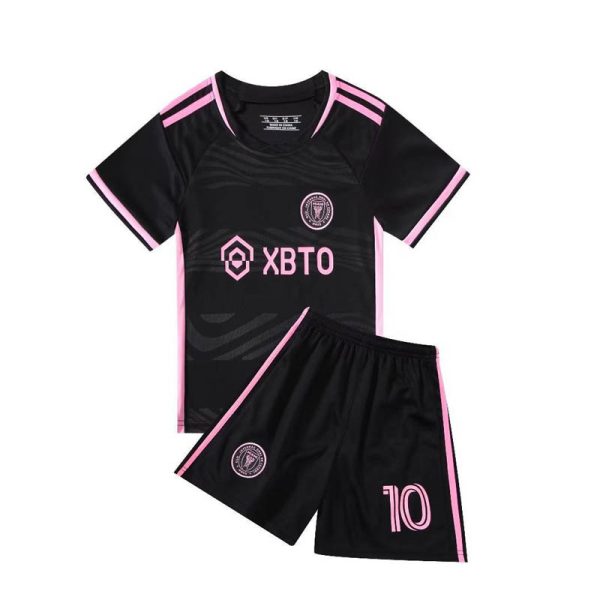 Kinder Inter Miami CF Auswärtstrikot 2023-24 Kurzarm + Kurze Hosen MESSI 10 - Obrázok 2