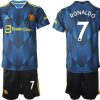 Manchester United Ausweichtrikot 2022 blau mit Aufdruck Ronaldo 7 - Image 2