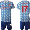 Manchester United Herren Auswärtstrikot 2022 weiss mit Aufdruck Blind 17 - Afbeelding 2