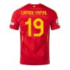 Neues Fußballtrikots Set Spanien Auswärts Trikotsatzt EM 2024 Rot Kurzarm Lamine Yamal Trikot 19