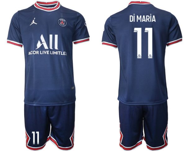 Paris Saint Germain Heimtrikot 2021/22 dunkelblau/weiß mit Aufdruck Di María 11 – Image 2