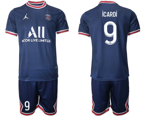 Paris Saint Germain Heimtrikot 2021/22 dunkelblau/weiß mit Aufdruck Icardi 9 - Bild 2