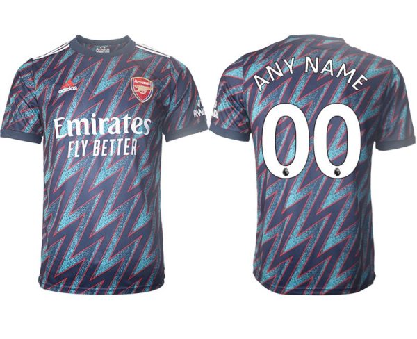Personalisierbar Arsenal Auswärtstrikot 2022 3rd Shirt blau - Image 2