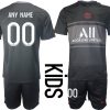 Personalisierbar Paris St. Germain Kinder 3rd Trikot 2021/22 schwarz/rot - Image 2
