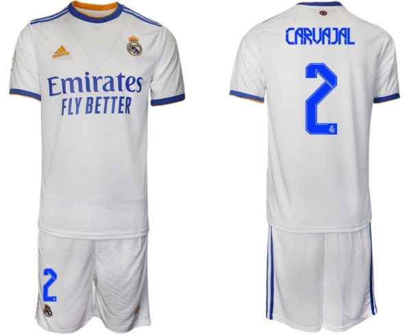 Real Madrid Heimtrikot 2022 weiß blau mit Aufdruck Carvajal 2 - Obrázek 2