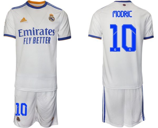 Real Madrid Heimtrikot 2022 weiß blau mit Aufdruck Modric 10 - Image 2