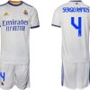 Real Madrid Heimtrikot 2022 weiß blau mit Aufdruck Sergio Ramos 4 - Obrázek 2