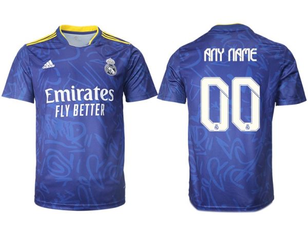 Real Madrid Herren Auswärtstrikot 2022 blau/weiß - Bild 2