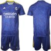 Real Madrid Herren Auswärtstrikot 2022 blau/weiß - Bild 3