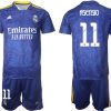 Real Madrid Herren Auswärtstrikot 2022 blau/weiß mit Aufdruck Asensio 11 – Bild 2