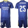 Real Madrid Herren Auswärtstrikot 2022 blau/weiß mit Aufdruck Camavinga 25 - Obrázek 2