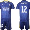 Real Madrid Herren Auswärtstrikot 2022 blau/weiß mit Aufdruck Marcelo 12 - Obrázek 2