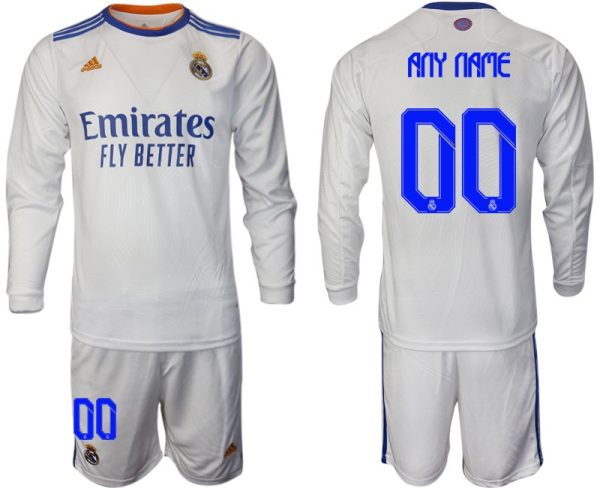 Real Madrid Herren Heimtrikot 2022 weiß Langarm Trikotsatz - Obrázek 2