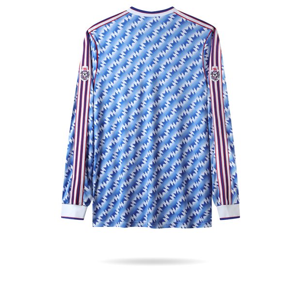 Vintage Manchester United 1991/92 AWAY LEAGUE CUP FINAL Langarm Auswärtstrikot - Afbeelding 2