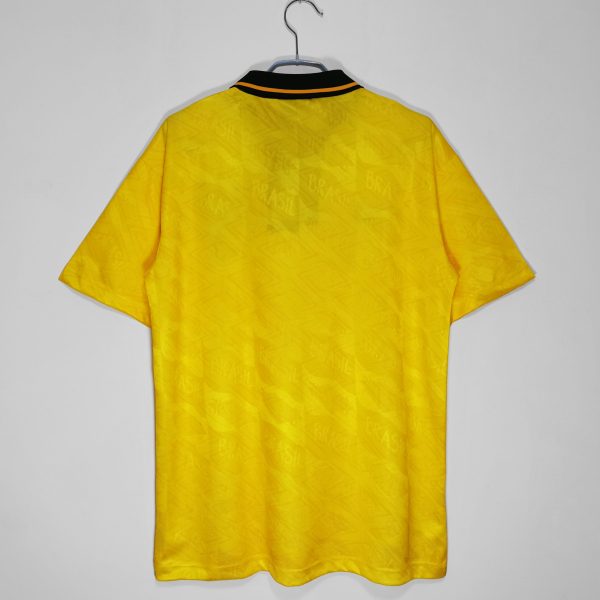 Vintage Signed Brasilien Fußball Heimtrikot 1991-1993 Umbro Cafu Brasil Gelb für Herren - Slika 7