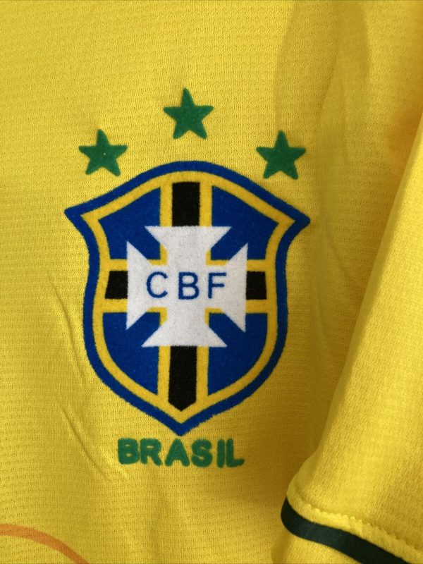 Vintage Signed Brasilien Fußball Heimtrikot 1991-1993 Umbro Cafu Brasil Herren mit Aufdruck ROMÁRIO 11 - Slika 3