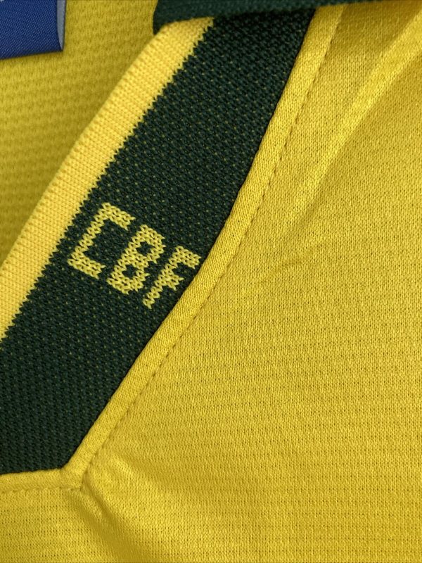 Vintage Signed Brasilien Fußball Heimtrikot 1991-1993 Umbro Cafu Brasil Herren mit Aufdruck ROMÁRIO 11 - Slika 7