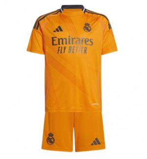 Kinder Real Madrid Auswärts Trikotsatz 2024-25 orange Fußballtrikots