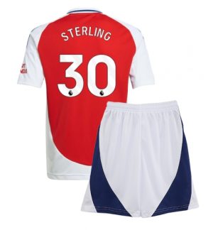Kinder Fußball Trikot Arsenal Heimtrikot 2024-25 mit Namen Raheem Sterling 30