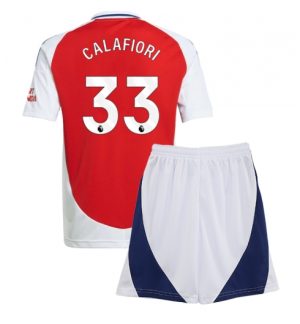 Billige Fussballtrikots trikotsatz Arsenal Riccardo Calafiori #33 Heimtrikot Kinder 2024-25