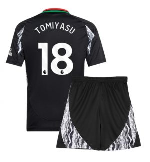 Kinder Arsenal Auswärtstrikot 2024-25 mit Aufdruck Takehiro Tomiyasu 18
