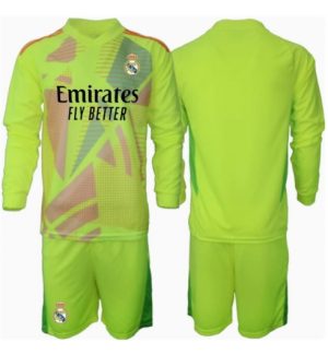 Fußballtrikot Kaufen Kinder Real Madrid Torwart 3rd trikot 2024-25 Langarm + kurze hosen