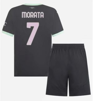 Günstig Kinder AC Milan 3rd trikot 2024-25 Fußballtrikots Set Alvaro Morata 7