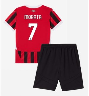 Günstige Fußballtrikots Kinder AC Milan Heimtrikot 2024-25 Alvaro Morata 7