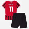 Kinder AC Milan Heimtrikot 2024-25 Trikotsatz Kit mit Namen Christian Pulisic 11