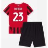 Kinder AC Milan Heimtrikot 2024-25 Trikotsatz Kit mit Namen Fikayo Tomori 23