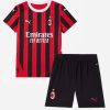 Kinder AC Milan Heimtrikot 2024-25 Trikotsatz Kit mit Namen Ismael Bennacer 4