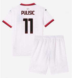 Kinder Fussballtrikots AC Milan Auswärtstrikot Trikotsatz 2024-25 Christian Pulisic 11