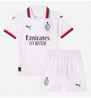 Kinder Günstige Fußballtrikots AC Milan Auswärtstrikot Trikotsatz 2024-25