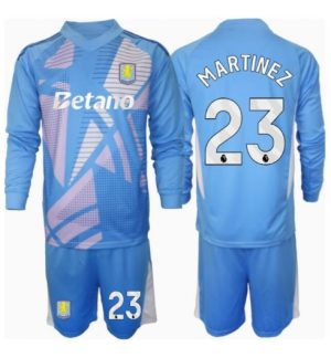 Aston Villa Emiliano Martinez #23 Torwart 3rd trikot Kinder Fußballtrikots Set