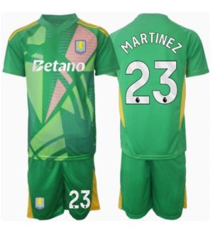 Fußballtrikots Set Aston Villa Emiliano Martinez #23 Torwart Heimtrikot Kinder 2024-25