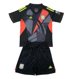 Aston Villa Torwart Auswärtstrikot Kinder 2024-25 Fußballtrikots Set