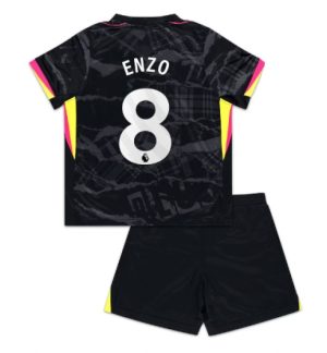 Chelsea Enzo Fernandez #8 3rd trikot Kinder 2024-25 Fußball trikotsatz