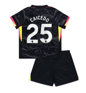 Chelsea Moises Caicedo #25 3rd trikot Kinder 2024-25 Fußball trikotsatz