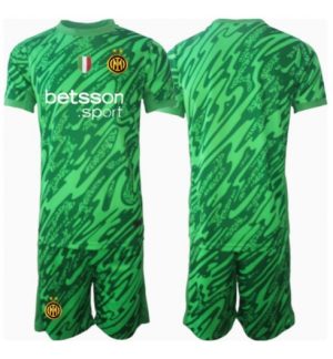 Inter Milan Torwart Heimtrikot Kinder 2024-25 Fußball trikotsatz