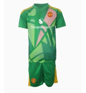 Manchester United Günstige Torwart 3rd trikot Kinder 2024-25 Fußball trikotsatz